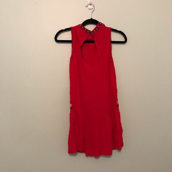 Xhilaration Red Pattern Sleeveless Dress Size Small - Picture 7 of 9